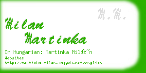 milan martinka business card